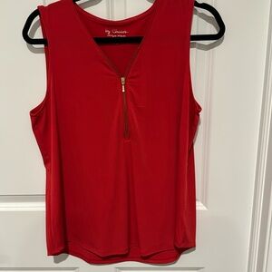 Chico’s Red zippered Tank Top.